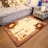 厂家直销 环保抗菌卡通轻松熊满铺大地毯 儿童卧室毯客厅地毯