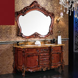 卫浴橡木浴室柜组合欧式古典洗手台洗脸面盆柜实木落地柜厂家直销