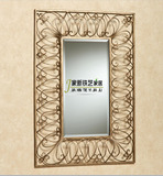 欧式田园风格 铁艺镜子 铁艺镜框 壁挂镜 穿衣镜 全身镜 浴室壁挂