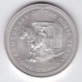现货 英国马恩岛1976年1克朗马拉有轨电车银币纪念币外国硬币BU