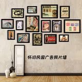 民国怀旧老上海照片墙复古海报有框挂画KTV餐厅酒吧有框相片墙