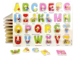 手抓板拼图认知板木制幼儿童益智拼板早教玩具积木配对1-2-3岁