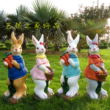 花园林景观雕塑摆件兔子摆设创意软装小品田园仿真动物装饰工艺品