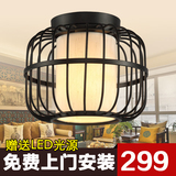 新中式鸟笼 仿古吸顶灯创意个性铁艺灯阳台过道餐厅灯具灯饰88032