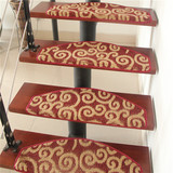 欧式实木楼梯地毯 免胶自粘楼梯踏步垫免胶自吸楼梯垫满铺定