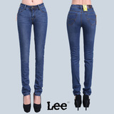 lee新款正品牌女式牛仔裤韩版修身显瘦大码牛仔弹力小直筒裤