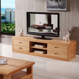 实木电视柜 榉木电视柜地柜组合 客厅家具影视柜 原木木质电视柜
