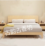 实木床现代简约新款实木榻榻米床矮床1.8双人床松木床特价日式床