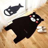 日本熊本熊可爱地毯 可爱客厅门厅卧室装饰地垫进门垫浴室脚垫
