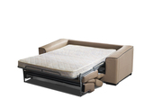 简约现代客厅组合 真皮沙发床 头层牛皮高档折叠沙发床 功能头枕