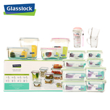 Glasslock韩国进口正品钢化玻璃保鲜盒套装微波炉饭盒保鲜碗冰箱