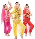 2016六一新款儿童印度舞蹈服装女童少儿肚皮舞现代拉丁舞表演服装