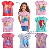 现货 美国Disney迪士尼代购 女童 冰雪奇缘人鱼公主索菲亚短袖T恤