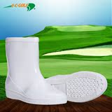 新款高尔夫专用雨鞋中筒平底防滑防水PVC雨靴高尔夫球童工作水鞋