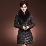 2015新款冬装超大毛领羽绒棉皮衣女款外套韩版中长款加厚夹棉大码