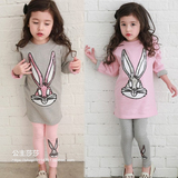 童装2016春装新款女童套装韩版长袖T恤打底裤儿童宝宝两件套纯棉