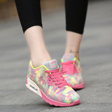 气垫鞋女韩版春季学生运动休闲鞋厚底增高跑步潮鞋透气系带单鞋子
