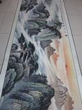 中国风国画纯手绘泰山日出有山无水靠山客厅办公室会议室装饰字画