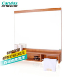 凯瑞拉斯橡木浴室镜子带置物架柜 实木镜柜卫生间镜子置物C212