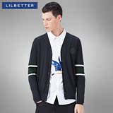 Lilbetter男士针织衫开衫 英伦学院v领毛衣修身薄款春季外套男 潮