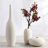 欧式陶瓷花瓶三件套 白色花瓶家居软装饰品简约现代客厅家具摆件