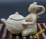 古董古玩青铜器仿古摆件 青铜美女壶水壶茶壶复古家居装饰品摆设