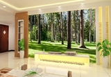 风景大型壁画树林电视背景墙画3d立体墙纸壁纸客厅现代简约无缝
