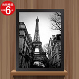 咖啡馆法国巴黎埃菲尔铁塔建筑风景画酒吧餐厅客厅网咖挂画装饰画