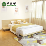 日式榻榻米床1.8米1.5米北欧双人床现代简约板式床卧室家具宜家