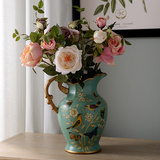 蒂拉美式陶瓷花瓶花艺套装摆件家居装饰花仿真花假花工艺品摆设