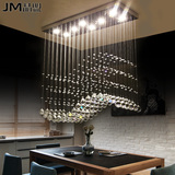 led长方形餐厅灯 吊灯三头水晶灯创意个性现代简约吧台装饰吊灯