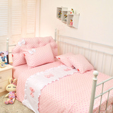 韩式公主床品四件套可爱单人床单儿童套件床上用品全棉三件套1.2m