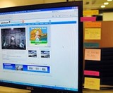 创意文具桌面电脑屏幕显示器侧面留言板 便签贴透明贴板备忘用品