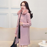 2015冬季新款时尚韩版修身羊绒毛呢外套女中长款加棉加厚呢子大衣
