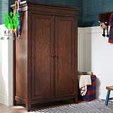 美式乡村实木家具儿童双门衣柜欧式新古典 实木衣柜可以定制