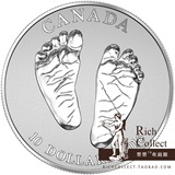 加拿大2016年欢迎来到这个世界新生宝宝小脚板精制纪念银币