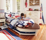 儿童床男孩女孩王子床0.9米1.2米护栏现代简约创意卧室海洋风格床