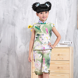 豆苗儿 演出服装 夏季儿童节表演服 中国风中式服装套装 女童批发
