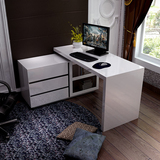 简约现代转角直角电脑桌子旋转拐角书桌带书柜组合台式写字桌书台