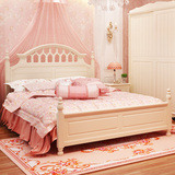 韩式田园公主床卧室实木1.51.8米双人女孩欧式简约卧室成套家具