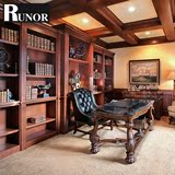 runor书柜 现代简约中式书架定做 纯实木柜子书房组合家具可定制