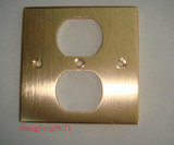 铝合金入墙电源插座的金色面板 5厘厚 适合二位美标86型插座芯用