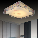 新款LED卧室灯吸顶灯书房灯客厅灯 简约现代中式羊皮灯具方形特价