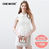 【特卖专区】ONE MORE 文墨夏季新品蕾丝短袖连衣裙