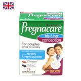 【2件包邮】英国Pregnacare男女备孕孕前复合维生素/叶酸60粒
