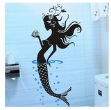 3d亚克力美人鱼 玄关客厅卧室浴室卫生间装饰立体墙贴防水贴贴画