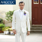 AAGCGC 秋冬季新款西装男韩版修身商务正装新郎结婚礼服套装9902