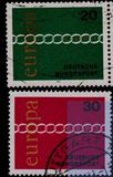 德国信销票1971年发行欧罗巴：链条连接象征欧洲合作2全 一套