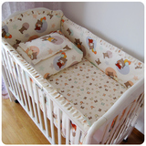定做婴儿床品套件纯棉 宝宝床围床单4件套 儿童床套 被套 被单棉