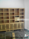 新中式禅意免漆榆木家具简约现代实木储物柜书架书柜简易家具组合